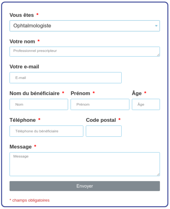 Capture d'écran de formulaire d'inscription aux ateliers résilience