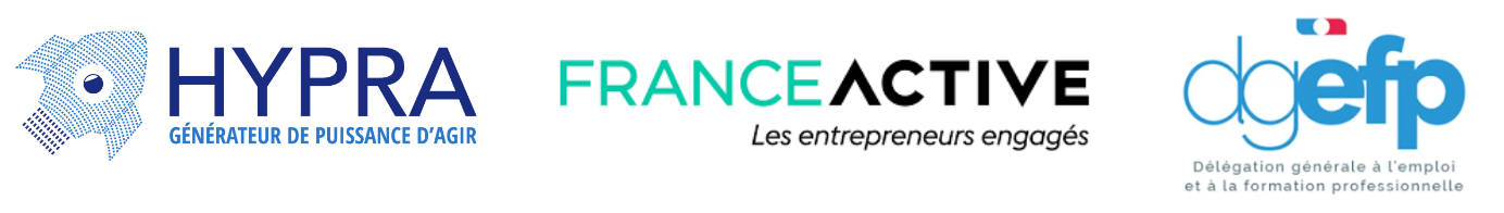 logos Hypra, France Active et dgefp